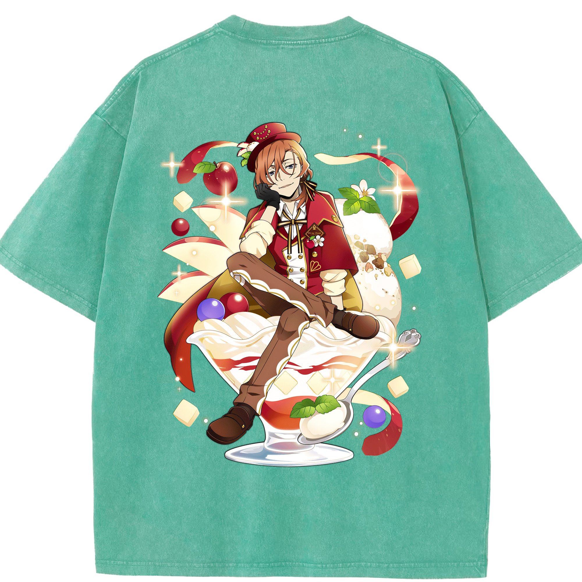 （画像用） 文豪ストレイドッグス Bungo Stray Dogs 綿100% ヴィンテージ風 半袖Tシャツ（背面プリント）